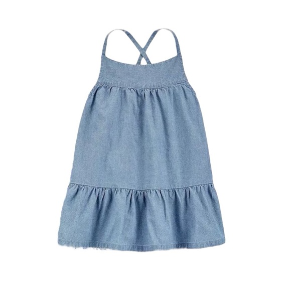 Carter's Other - CARTERS NWT Girls Size 7 Blue Chambray Tank Top Sleeveless Tiered Shirt new